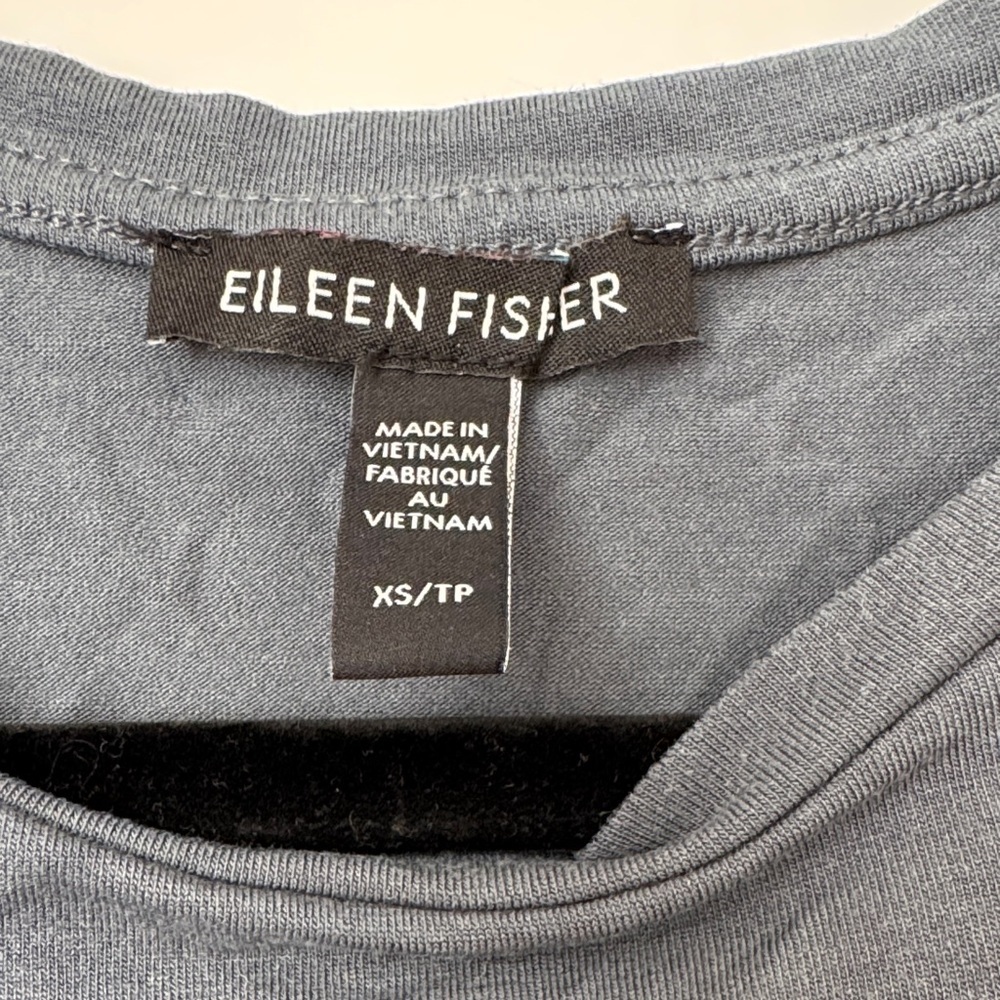 Eileen Fisher Charcoal Sleeveless Muscle Tee - Picture 2 of 6